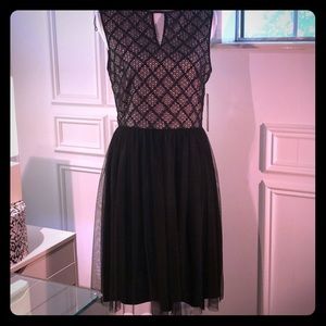 Black and nude dress Maggy London dress